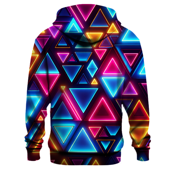 Radiant Neon Triangles Hoodie