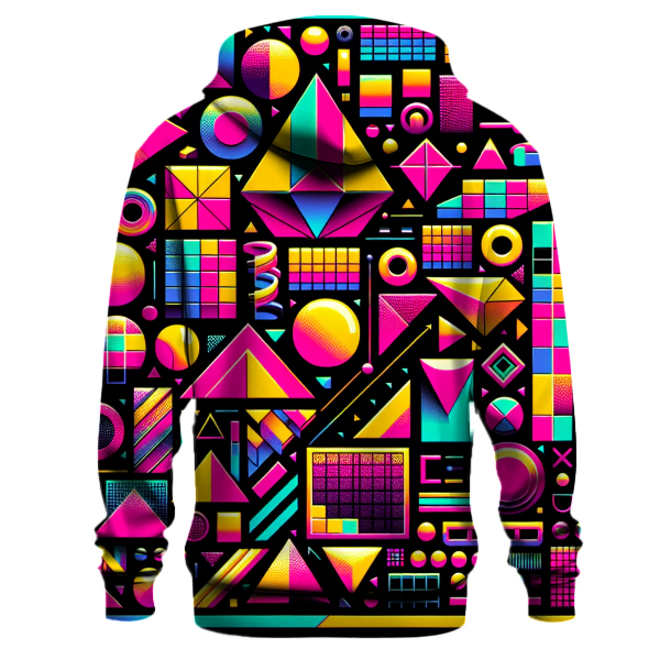 Neon Geometric Harmony Hoodie