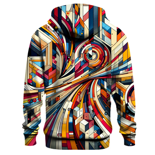 Abstract Retro Groove Hoodie