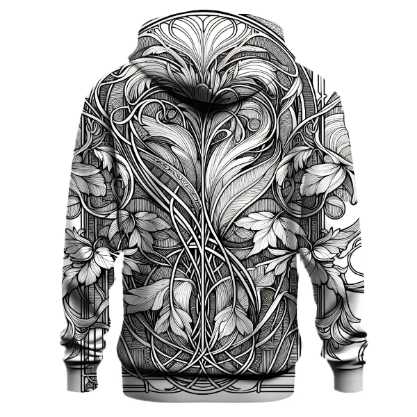 Art Nouveau Floral Symphony Hoodie