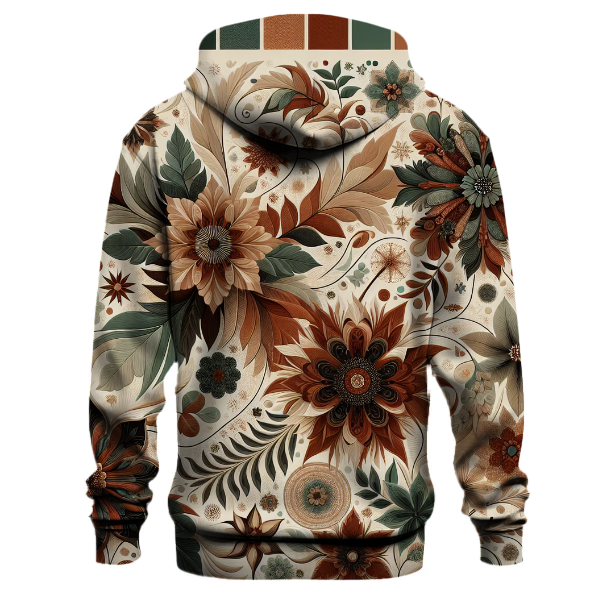 Earthy Floral Harmony Hoodie