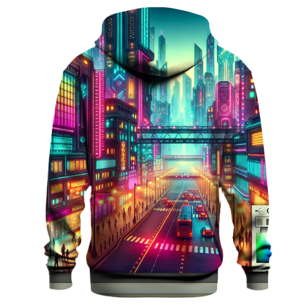 Retro Cyberpunk Cityscape Hoodie