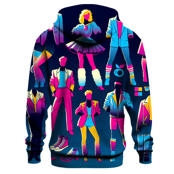 Iconic 80s Fashion Silhouettes Hoodie