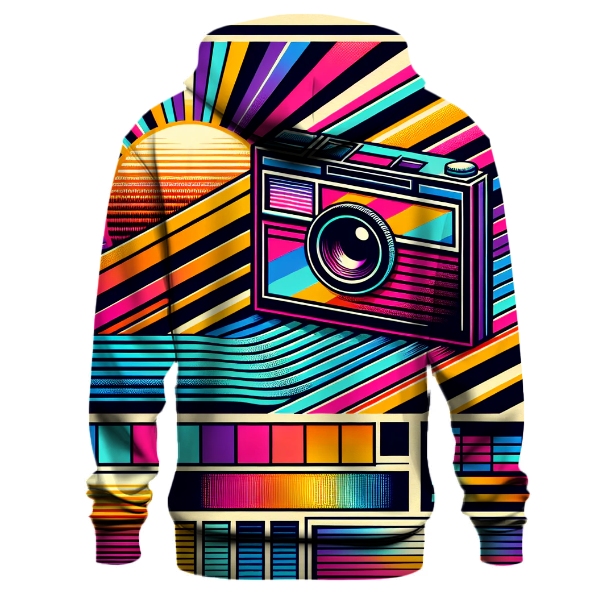 Retro Rainbow Stripes Design Hoodie