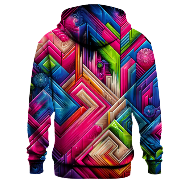 Electric Retro Geometric Hoodie
