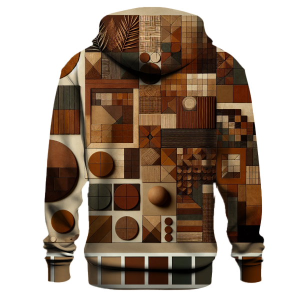 Mellow Earth Tone Patchwork Hoodie