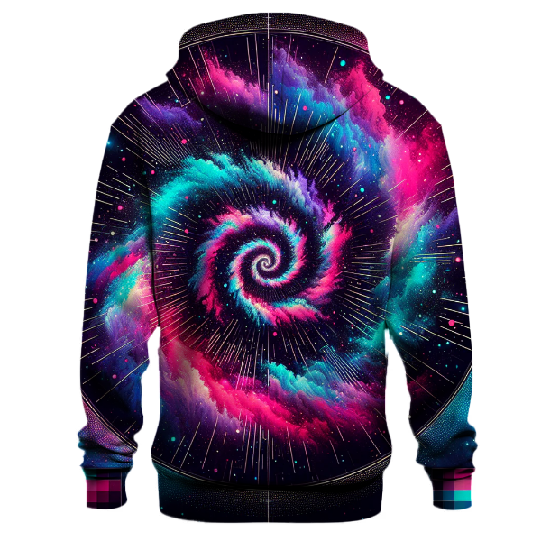 Neon Cosmic Spiral Hoodie