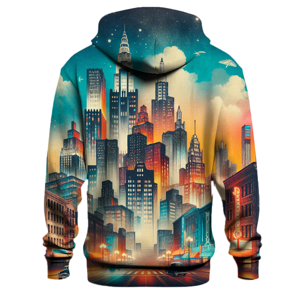 Retro Vibe Cityscape Hoodie