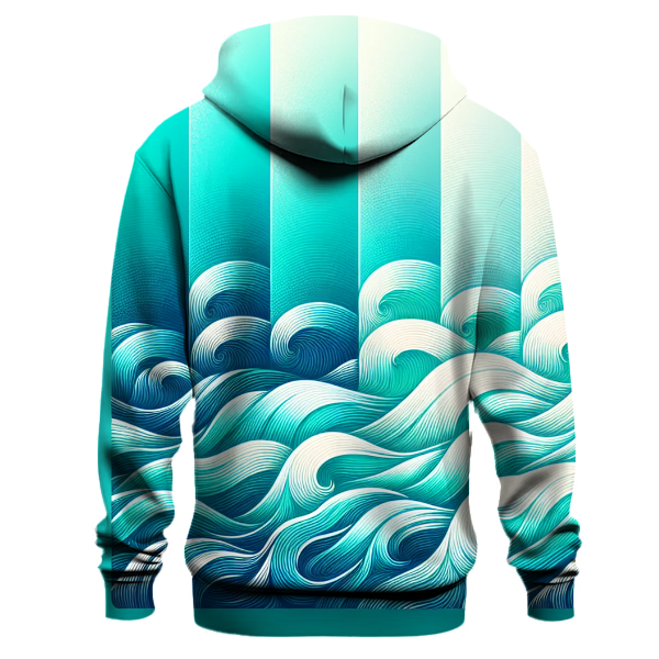 Turquoise Wave Escape Hoodie