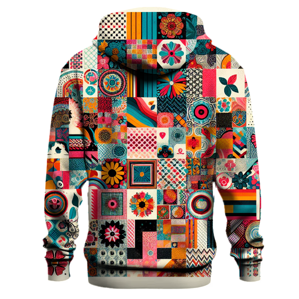 Vibrant Patchwork Design Hoodie