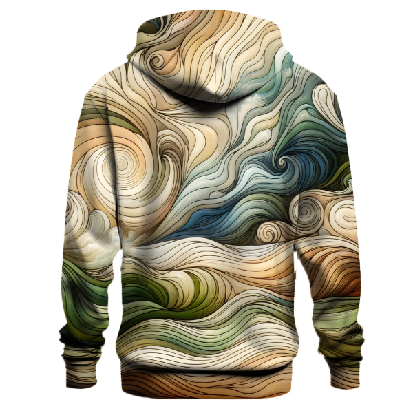 Earthy Tone Swirls Hoodie
