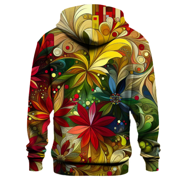 Abstract Floral Delight Hoodie