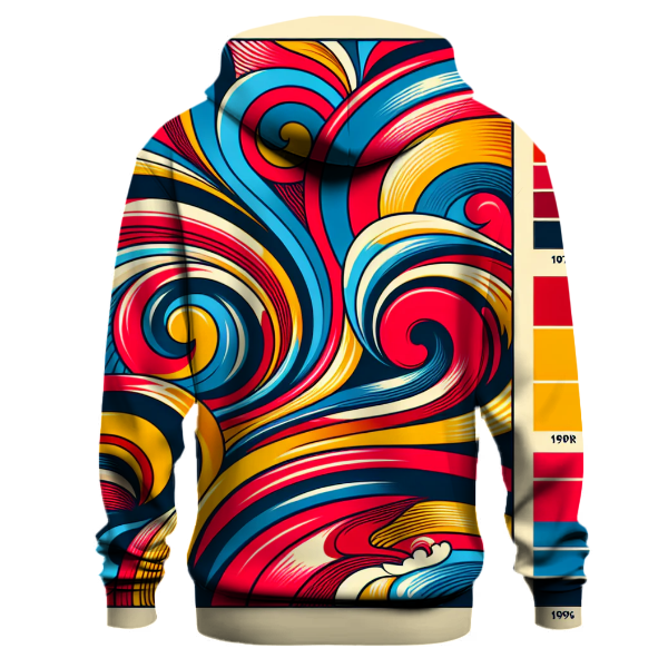 Retro Pop Art Waves Hoodie
