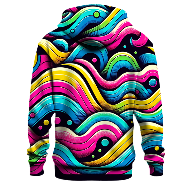 Funky 80s Waves Hoodie