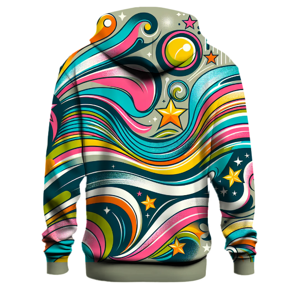 Retro Waves and Stars Hoodie