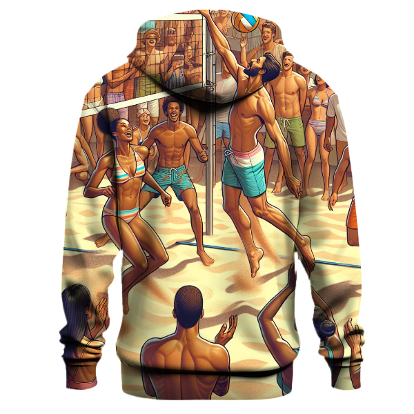 Volleyball Court Excitement Hoodie