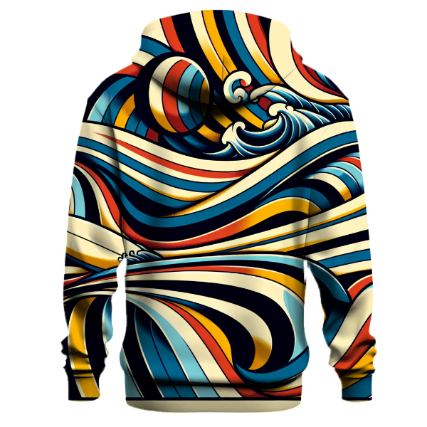 Bold Striped Waves Hoodie