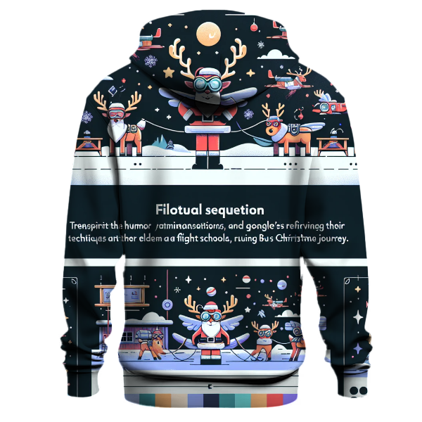 Santa's Reindeer Flight School Hoodie