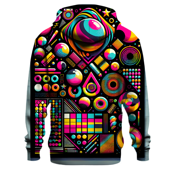 Funky 80s Circles Hoodie