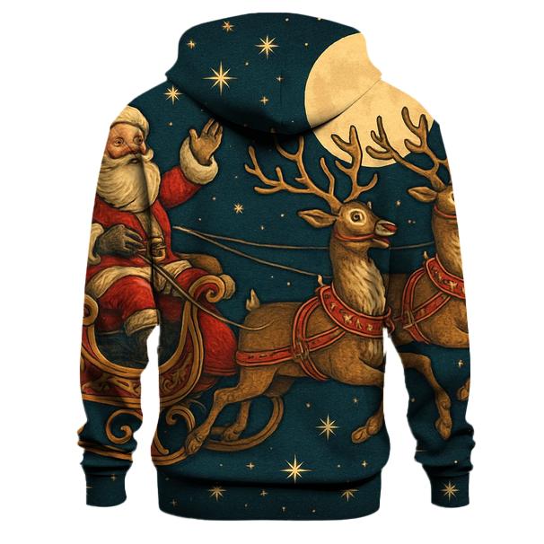 Vintage Santa and Sleigh Hoodie