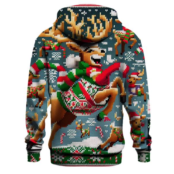 Cheerful Reindeer Games Design Hoodie