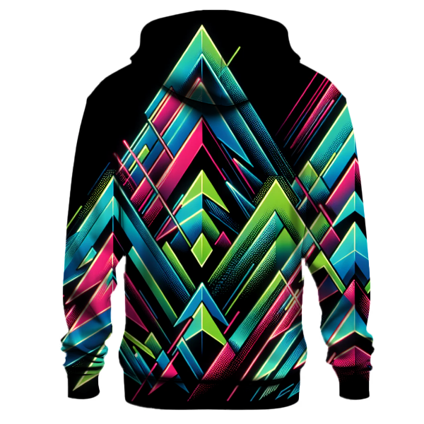 Electric 80s Triangles Hoodie