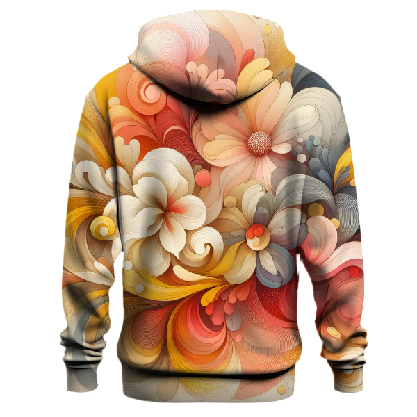 Abstract Floral Symphony Hoodie