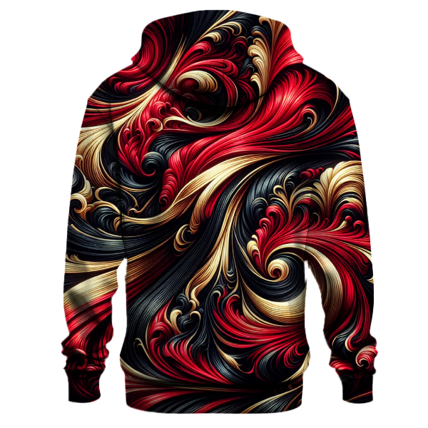 Crimson Wave Tie-dye Design Hoodie