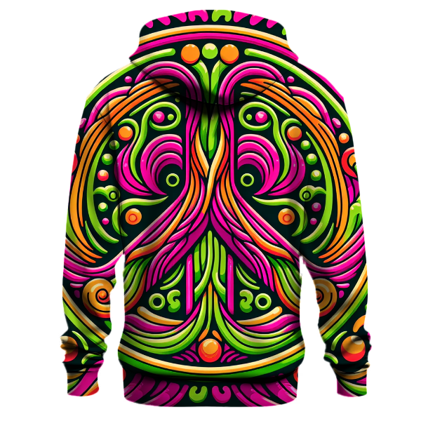 Groovy Peace Sign Swirls Hoodie