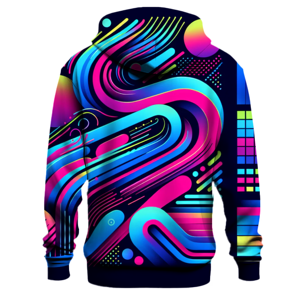 Dynamic Neon Abstract Hoodie