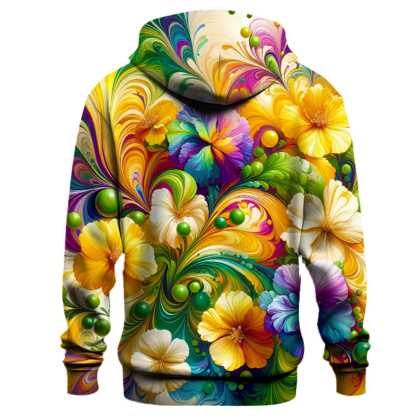 Bright Spring Blooms Tie-dye Hoodie