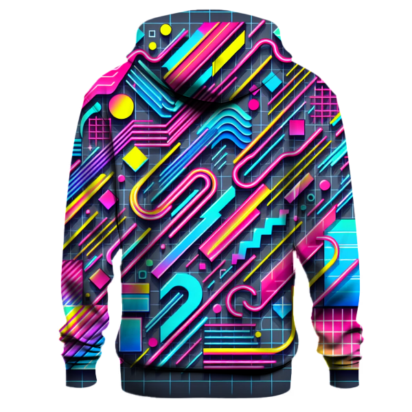 Dynamic 80s Grid Hoodie