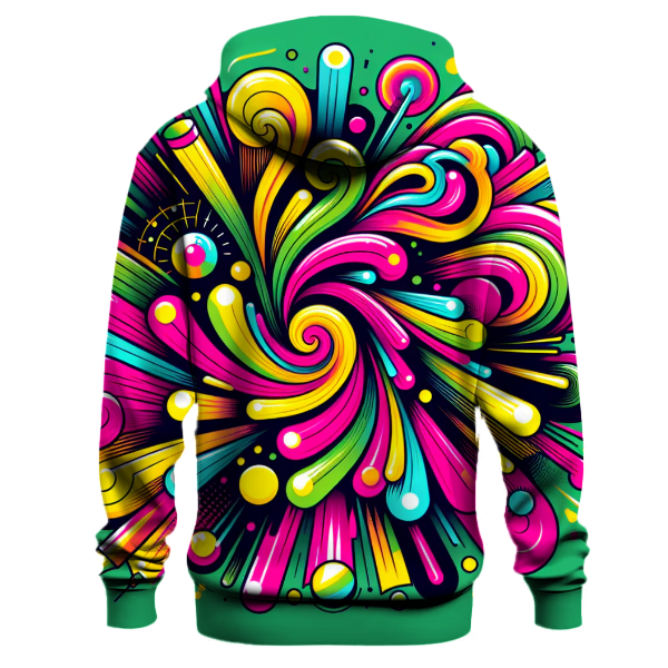 Groovy Electric Color Burst Hoodie