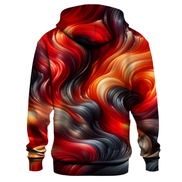 Fiery Lava Tie-dye Design Hoodie