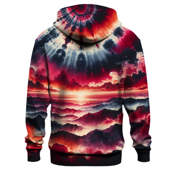 Crimson Horizon Burst Hoodie