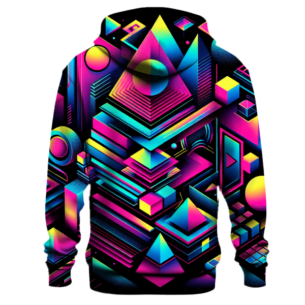 Neon Pop Geometry Hoodie