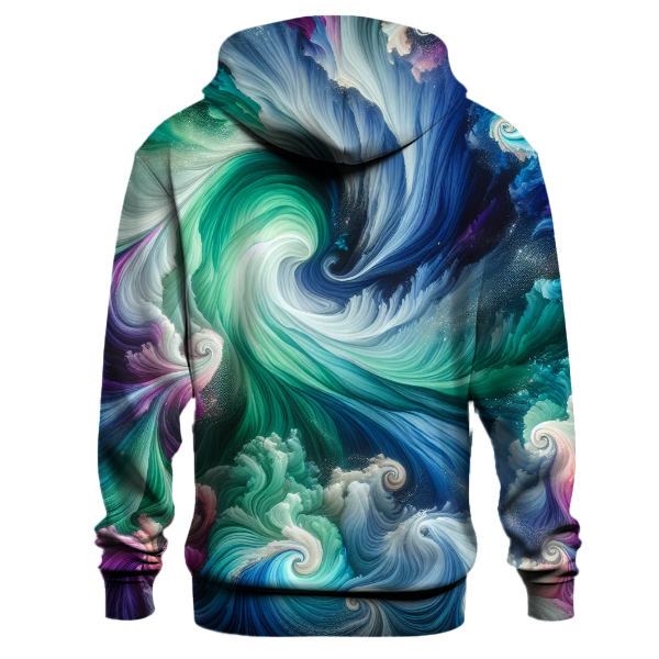 Arctic Aurora Tie-dye Design Hoodie