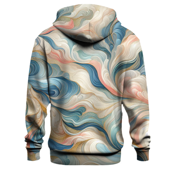 Artistic Watercolor Waves Hoodie