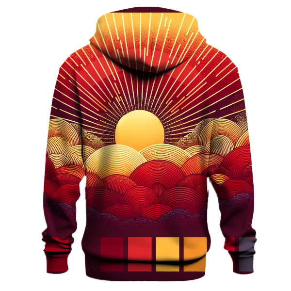 Crimson Sunset Bliss Hoodie
