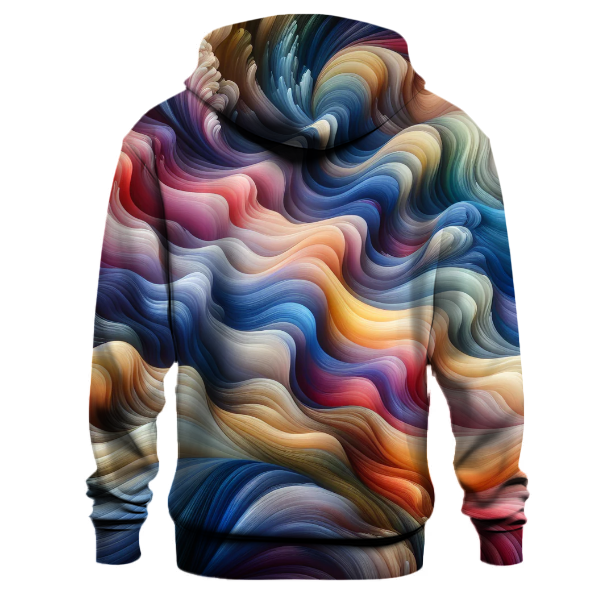 Elegant Waves of Color Hoodie