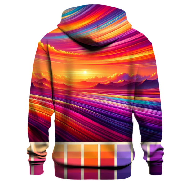 Vivid Sunset Stripes Hoodie