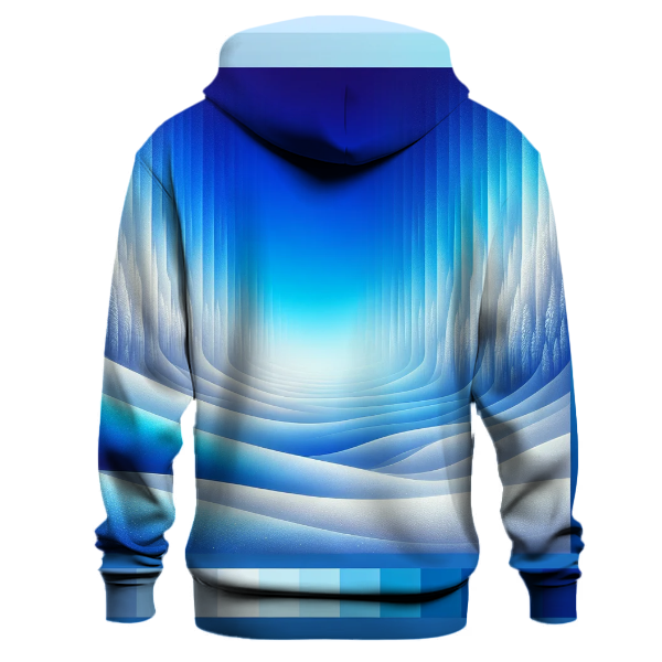 Icy Blue Glow Gradient Hoodie