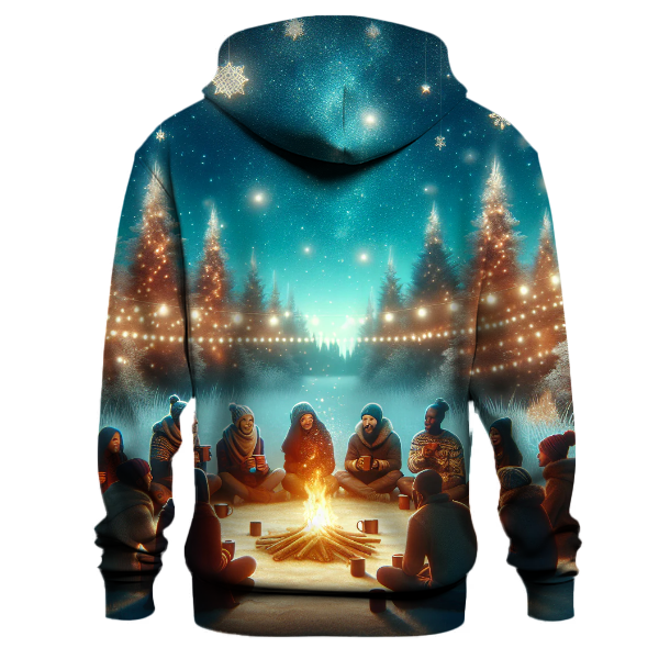 Cozy Winter Night Campfire Hoodie