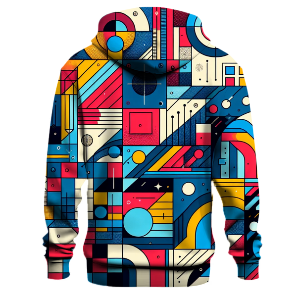 Bold Color Blocked Design Hoodie