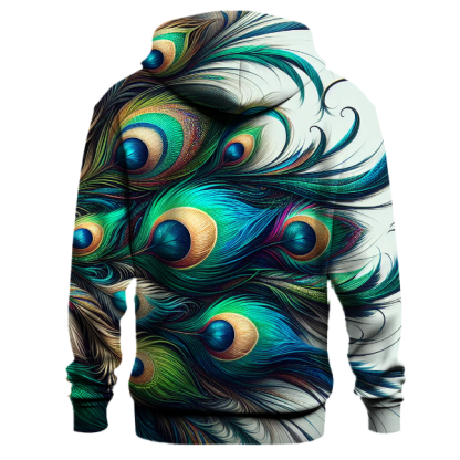 Peacock Feather Tie-dye Design Hoodie