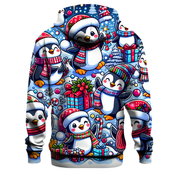 Charming Christmas Penguin Party Hoodie