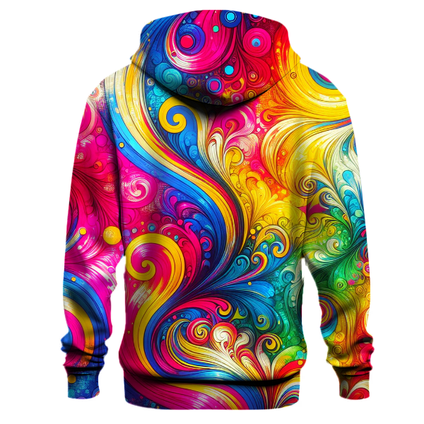 Retro Pop Art Tie-Dye Hoodie