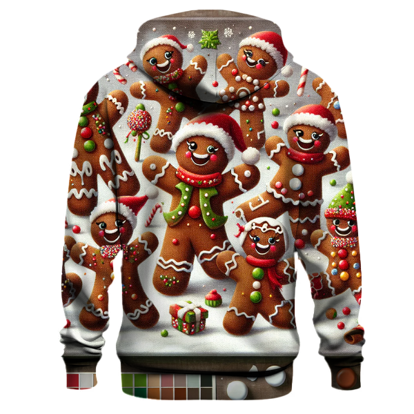 Cheerful Holiday Gingerbread Parade Hoodie