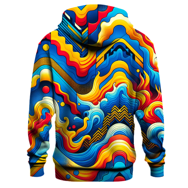 Bold Geometric Waves Hoodie