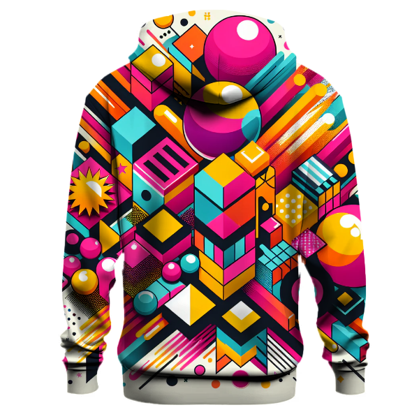 Bold Geometric 80s Hoodie